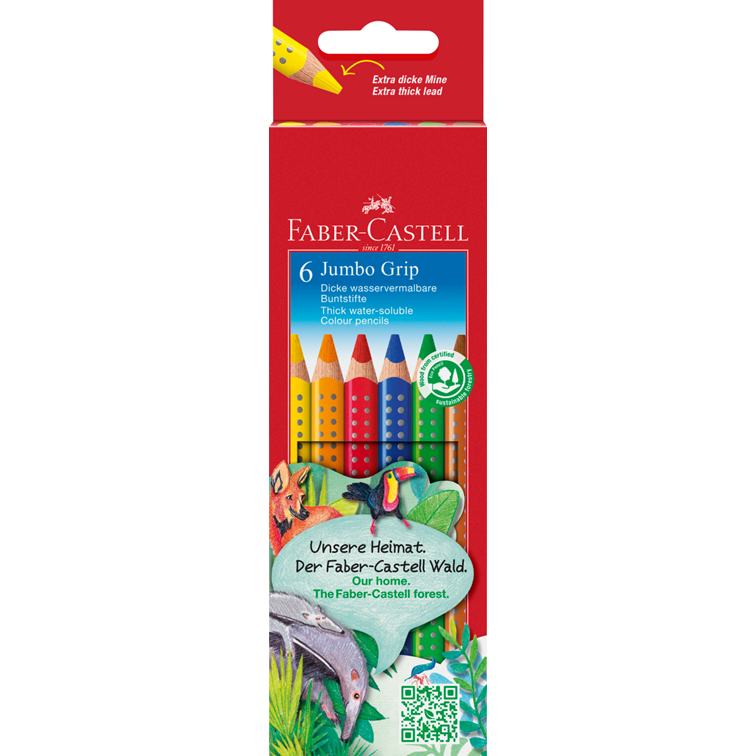 Jumbo Grip 水彩色鉛筆 6色セット – fabercastell-jp