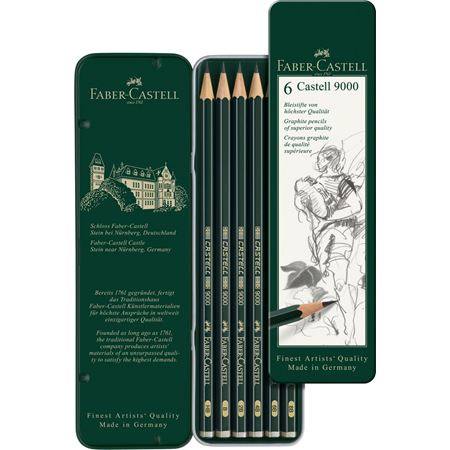 Castell9000鉛筆6硬度デザイン缶セット – fabercastell-jp