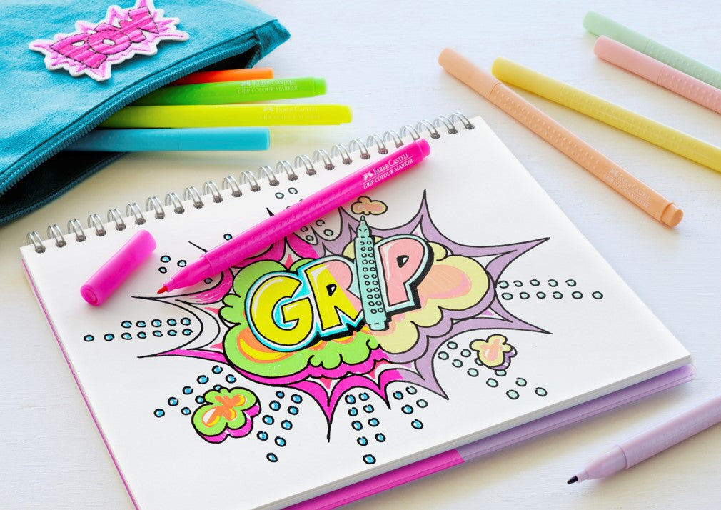 グリップカラーマーカー ネオン&パステル 10色パック