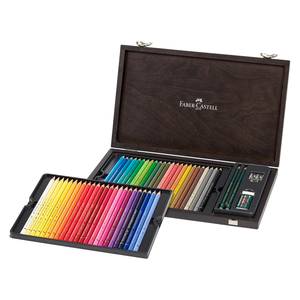 Polychromos 色鉛筆 48色 + アクセサリー (木箱入) – ファーバー Polychromos 色鉛筆 48色 + アクセサリー (木箱入) – ファーバー