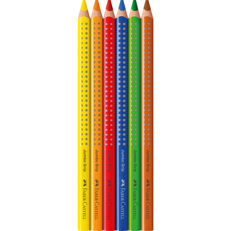 Jumbo Grip 水彩色鉛筆 6色セット