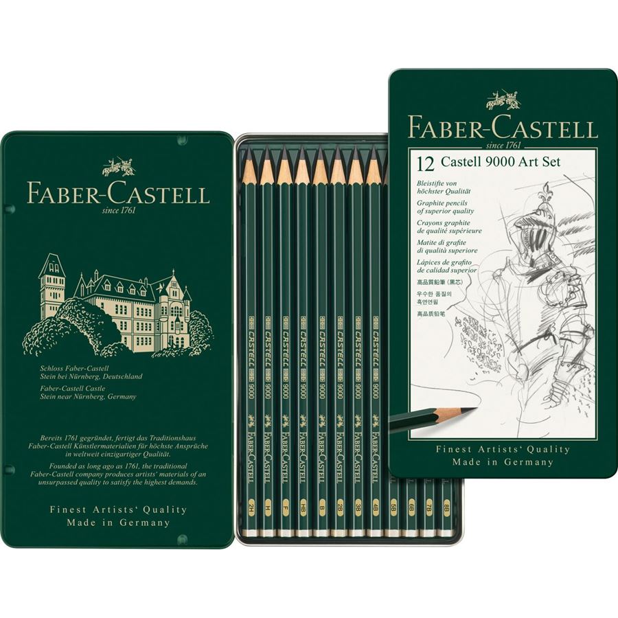 Castell9000鉛筆アートセット（8B～2H）