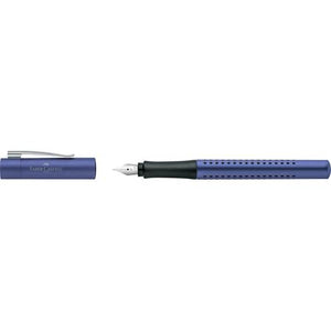 Gripかきかた万年筆セット メタリックブルー