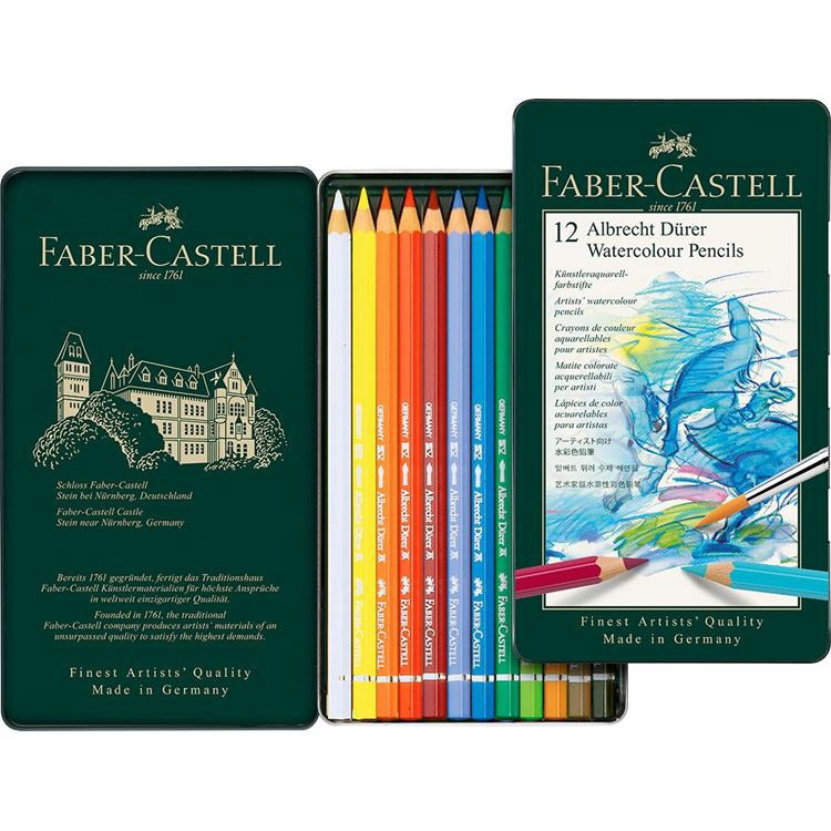 ファーバーカステル アルブレヒト デューラー水彩色鉛筆 12色セット